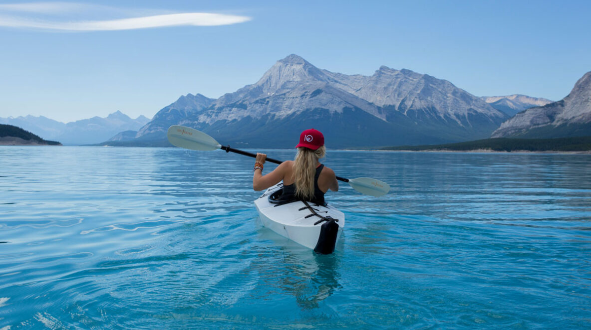 Woman kayaking